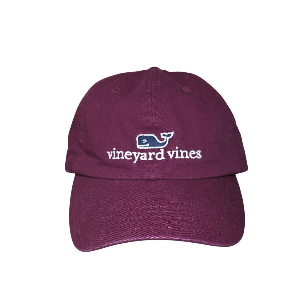 Vineyard Vines Classic Burgundy Whale Logo Cap Adult Adjustable Hat